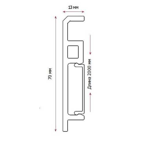 Фото Плинтус Aberhof Luxe Дуб Арден Дуб Рыцарский (70х13х2000 мм)