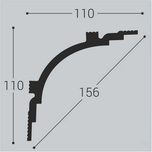 Фото Карниз под покраску из полистирола Bello Deco K14 (110х110х2000 мм)