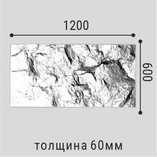 Фото Стеновая панель Bello Deco C001-1 PU полистирол (600 × 60× 1200 мм)