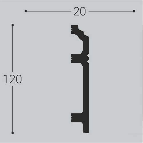 Фото Плинтус напольный Bello Deco П12 под покраску (120х20х2000)