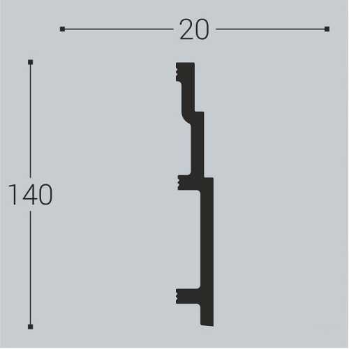 Фото Плинтус напольный Bello Deco П13 под покраску (140х1520х2000)