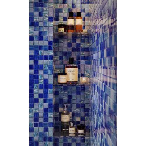 Фото Мозаика стеклянная Bonaparte Alaska dark blue 36х36 (304х304х4 мм)