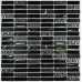 Маленькое фото Мозаика стеклянная с камнем Bonaparte Super Line black 48х15 (300х300х8 мм)