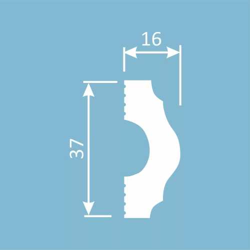 Фото Молдинг под покраску Cosca MX020 из экополимера 37х16