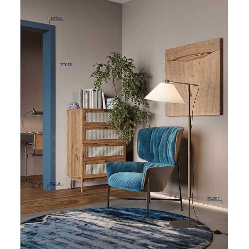 Фото Плинтус напольный Cosca PL004 для подсветки, белый (65х16)