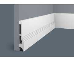 Плинтус напольный Cosca PX047 под покраску, белый (112х20)