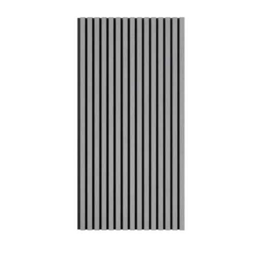 Фото Акустическая панель Cosca шпон Дуб Адженто светло-серый, черный войлок, рейки МДФ (1200х600 х21мм)