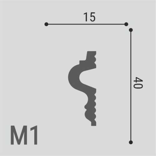 Фото Молдинг Де Багет M1 под покраску (40х15х2000)