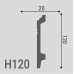 Маленькое фото Плинтус напольный Де Багет XPC полимер H120 (120х20х2000)