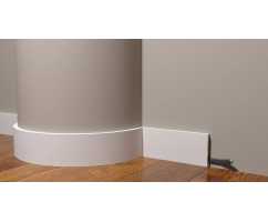 Плинтус гибкий Decor Dizayn DD708-E под покраску, белый (80*13*2000)