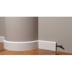 Плинтус гибкий Decor Dizayn DD706 E под покраску, белый (80*13*2000)