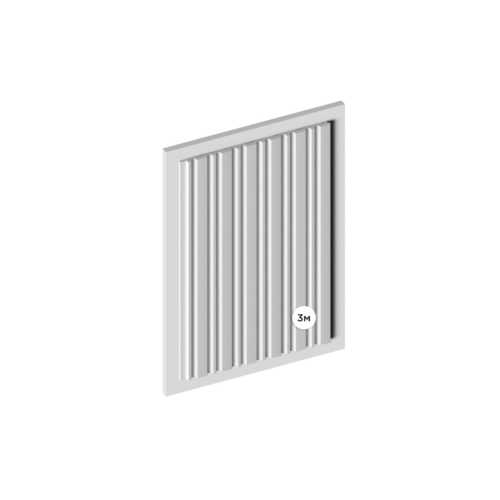 Фото Декоративная панель HIWOOD LV122 LONG NP под покраску (120 × 12 × 3000 мм)