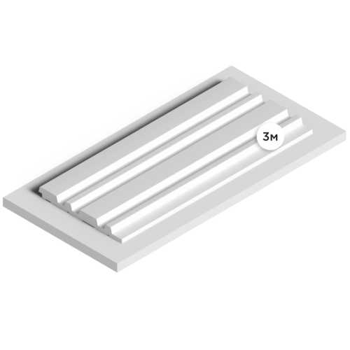 Фото Декоративная панель HIWOOD LV122 LONG NP под покраску (120 × 12 × 3000 мм)