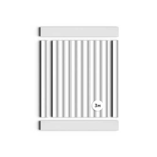 Фото Декоративная панель HIWOOD LV138 LONG NP под покраску (120 × 12 × 3000 мм)