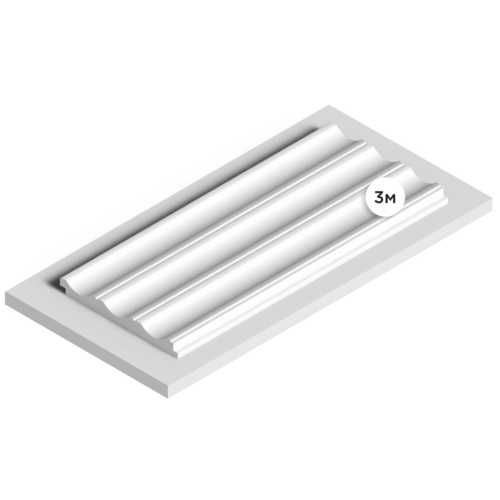 Фото Декоративная панель HIWOOD LV138 LONG NP под покраску (120 × 12 × 3000 мм)