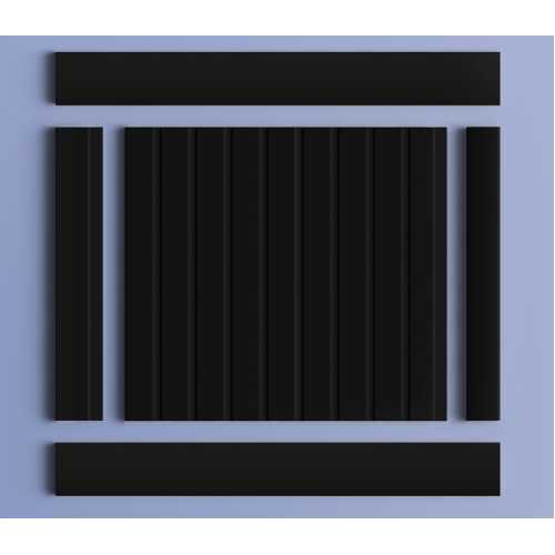Фото Декоративная панель HIWOOD LV124 BK Черная (120 × 12 × 2700 мм)