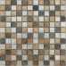 Маленькое фото  Мозаика стеклянная с камнем Caramelle Naturelle Alcantara ruggine 23х23 (298х298х8 мм)