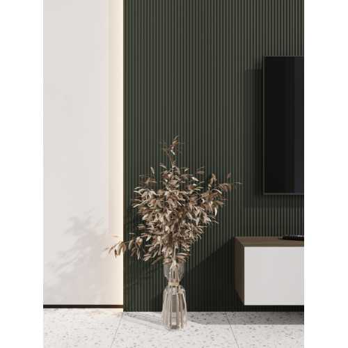 Фото Стеновая панель квадратная МДФ Ликорн - Полосы Олива, 500*500*8 мм (4 шт)