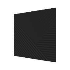 Стеновая панель квадратная МДФ Ликорн - Пирамида, Черный, 500*500*8 мм (4 шт)
