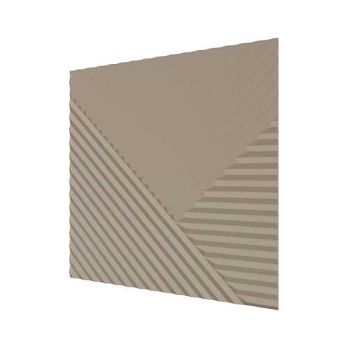 Фото Стеновая панель квадратная МДФ Ликорн - Пирамида Латте, 500*500*8 мм (4 шт)