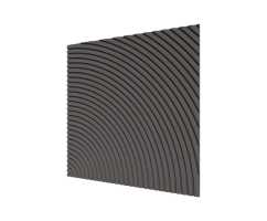Стеновая панель квадратная МДФ Ликорн - Круги Графит, 500*500*8 мм (4 шт)