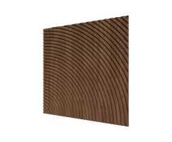 Стеновая панель квадратная МДФ Ликорн - Круги Орех темный, 500*500*8 мм (4 шт)