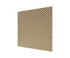 Стеновая панель квадратная МДФ Ликорн - Круги, под покраску Бежевый, 500*500*8 мм (4 шт)