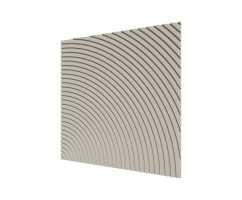 Стеновая панель квадратная МДФ Ликорн - Круги, Слоновая кость, 500*500*8 мм (4 шт)