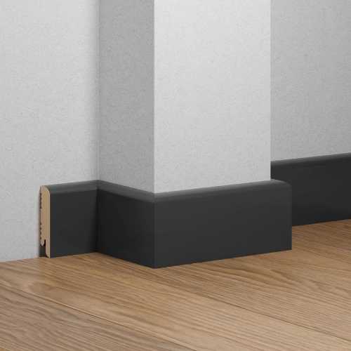 Фото Плинтус напольный МДФ Ликорн К-02 Антрацит 7016 (70х16х2050 мм)