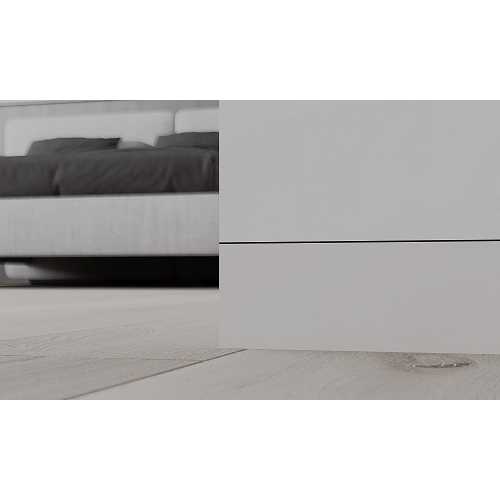 Фото Плинтус скрытый алюминиевый Ликорн под свет С-02.2.1 с грунтованной вставкой под покраску (К-27.80)