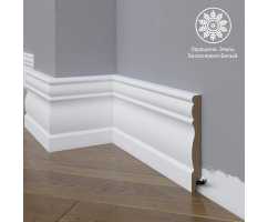Белый плинтус напольный МДФ Madest Decor 24-120-16 крашеный (120х16х2400 мм) Белый плинтус напольный МДФ Madest Decor 24-120-16 крашеный (120х16х2400 мм)