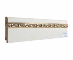 Плинтус напольный под покраску Finitura Decor МДФ 70х16мм, вставка фигурная 10*18 перламутр (престиж)