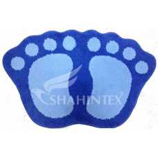 Коврик Shahintex Microfiber лапки 50*80 синий