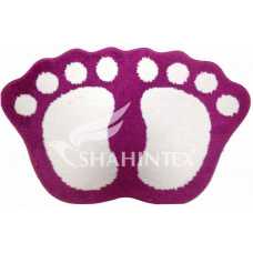 Коврик Shahintex Microfiber лапки 50*80 фуксия