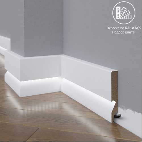 Фото Плинтус напольный МДФ Madest Decor 29-185-22 крашеный по RAL/NCS (185х22х2400 мм)