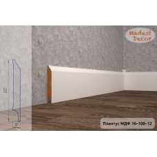Плинтус напольный МДФ Madest Decor 16-100-16 крашеный по RAL/NCS (100х16х2400 мм) Плинтус напольный МДФ Madest Decor 16-100-16 крашеный по RAL/NCS (100х16х2400 мм)