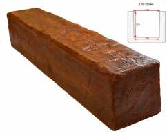 Балка декоративная из полиуретана Arno Decor Рустик 195х195мм Орех, длина 3м