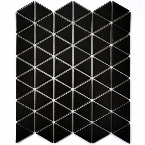 Фото  Мозаика керамическая Bonaparte Reno Black matt 39х45 (252х291х6 мм)