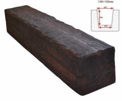 Балка декоративная из полиуретана Arno Decor Рустик 100х100мм Магма, длина 1м