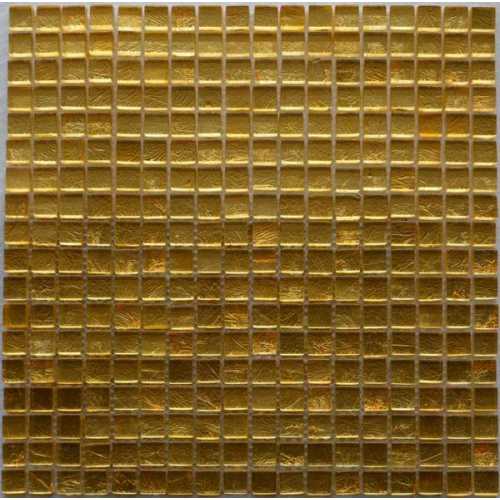 Фото Мозаика стеклянная Bonaparte Classik gold 15х15 (300х300х8 мм)