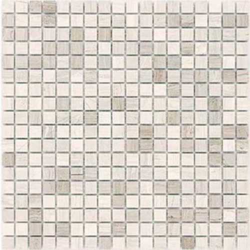 Фото Мозаика из натурального камня Caramelle Travertino Silver MAT 15х15 (305х305х4 мм)