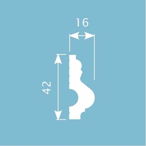Фото Молдинг под покраску Cosca MX037 из экополимера 42х16