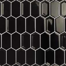 Мозаика керамическая Caramelle Candylike Crayon Black glos 38х76 (278х304х8 мм)