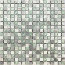 Мозаика стеклянная с камнем Caramelle Naturelle Everest New 15х15 (305х305х8 мм)