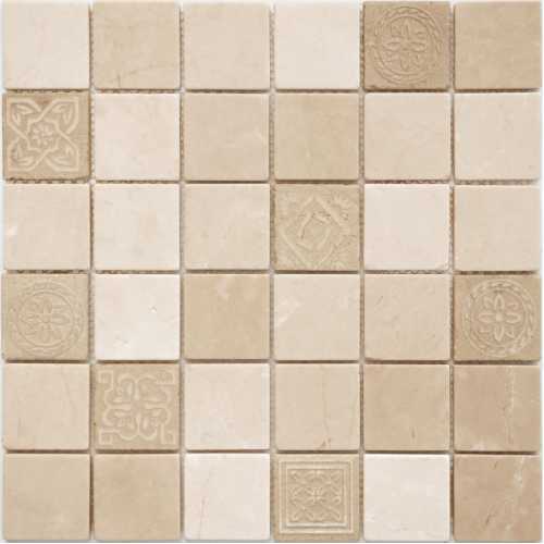 Фото Мозаика из натурального камня Caramelle Art Stone Santa Anna 48х48 (300х300х8 мм)