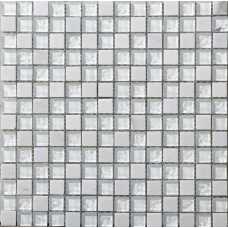 Мозаика стеклянная с камнем Bonaparte Iceberg 20х20 (300х300х8 мм)