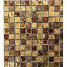 Мозаика стеклянная с камнем Bonaparte Antik 2, 23х23 (300х300х8 мм)