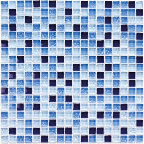 Фото Мозаика стеклянная Bonaparte Blue Drops 15х15 (300х300х8 мм)