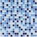 Маленькое фото Мозаика стеклянная Bonaparte Blue Drops 15х15 (300х300х8 мм)