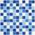 Мозаика стеклянная Bonaparte Blue Wave 3, 25х25 (300х300х4 мм)